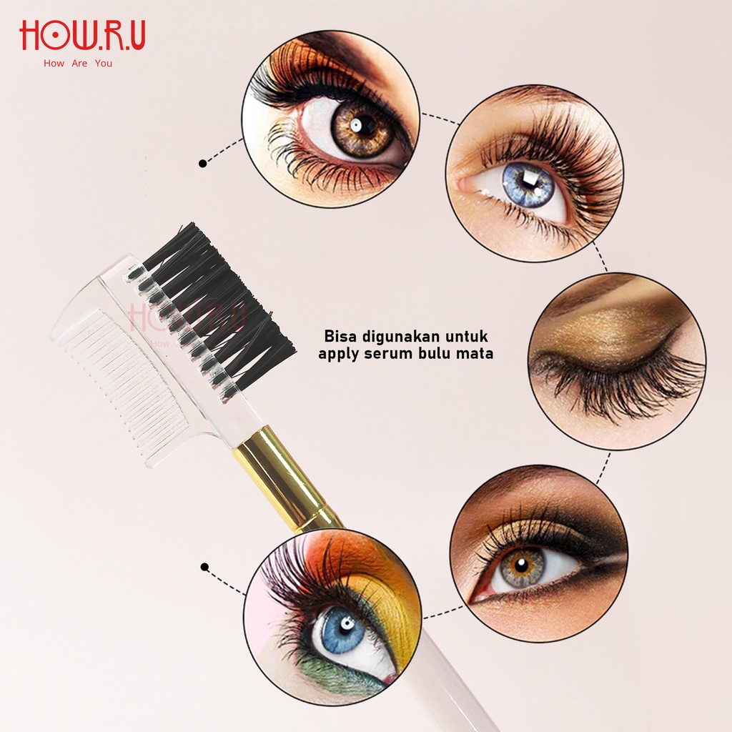 HOW.R.U | Sisir Alis Bulu Mata / Sikat / Brush Pelentik Maskara