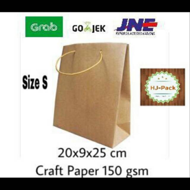 

Paper bag / tas kertas tali / goodie bax tas shopping uk S @50 pcs / tas