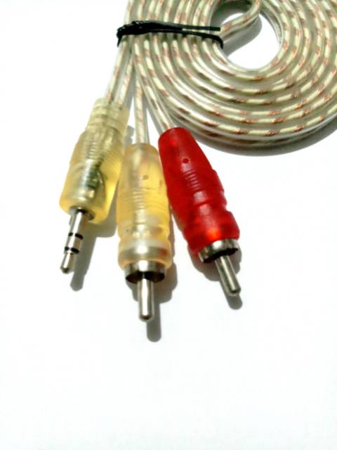 Jek rca 1 keluar 2 / jek kabel audio hp