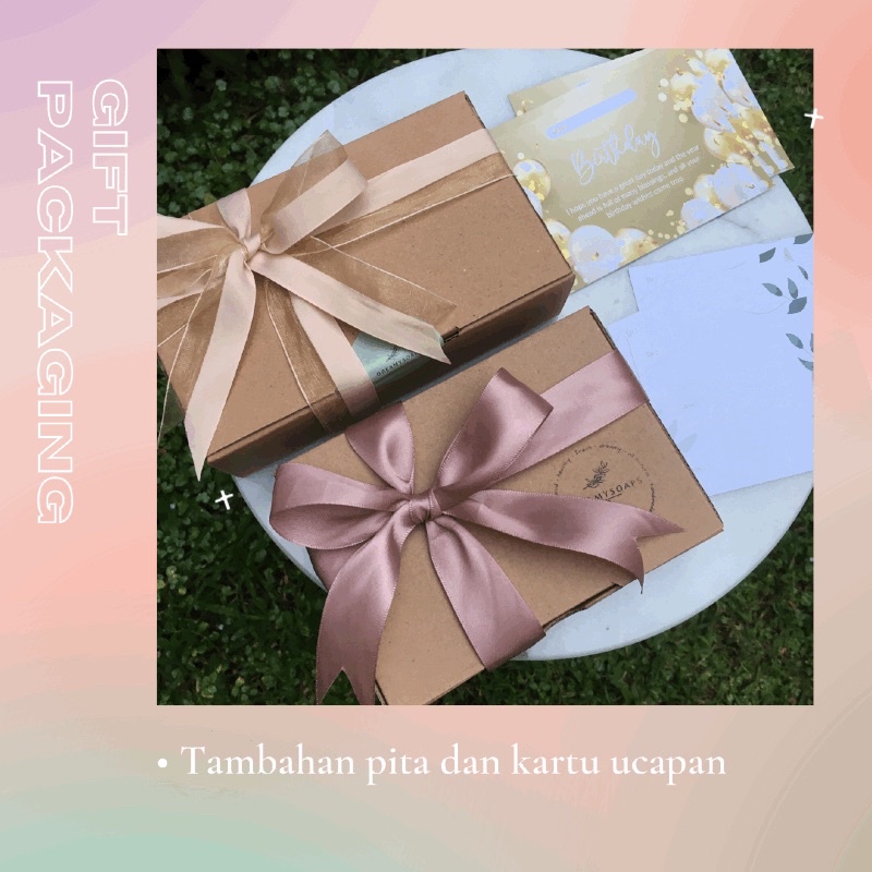 Gift set | Tambahan Pita dan Kartu - Hampers handmade soap - Souvenir natural soap