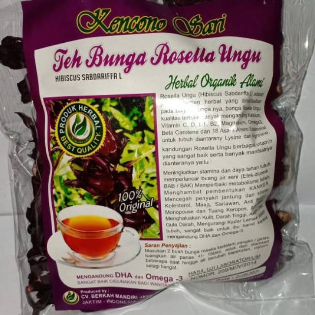 

Teh Seduh Koncono Sari Bunga Rosela Ungu Herbal