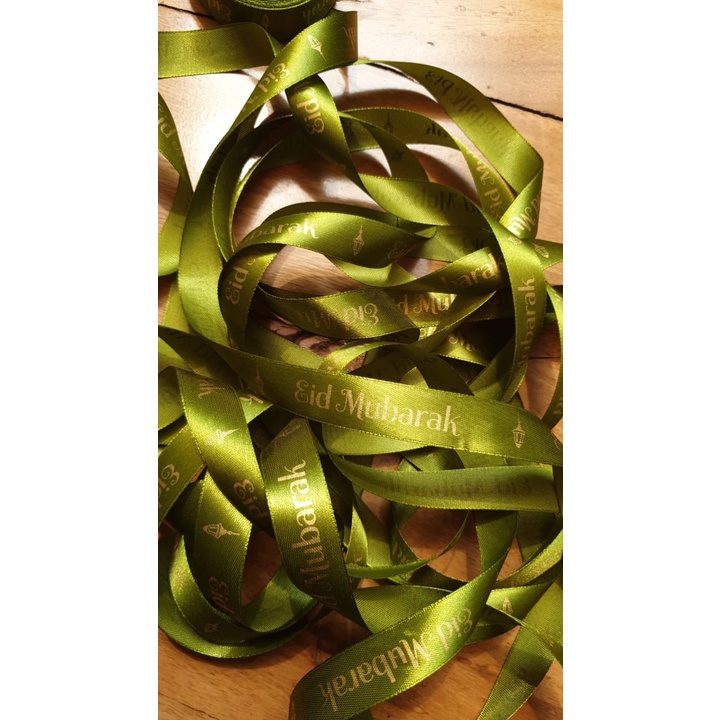 

PITA SATIN 2CM IDUL FITRI / LEBARAN EID MUBARAK WARNA HIJAU