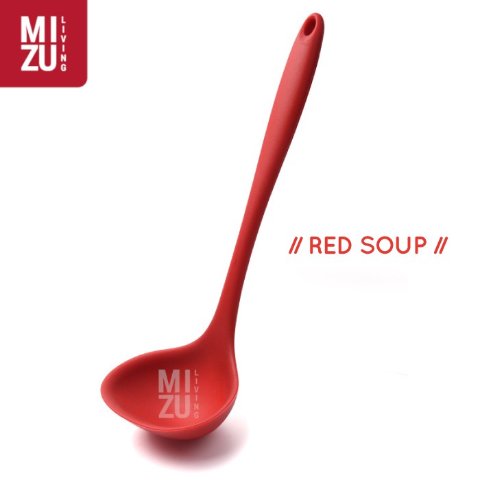 FULSILI Silicone Spatula Kitchen Sutil Silikon Anti-Lengket BPA-Free-RED SOUP