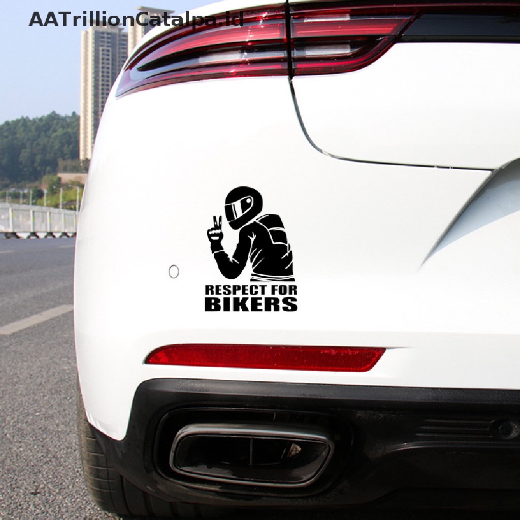 Aa Stiker 3D Motif Tulisan Trillioncatalpa Respect Biker Untuk Dekorasi Mobilmotor