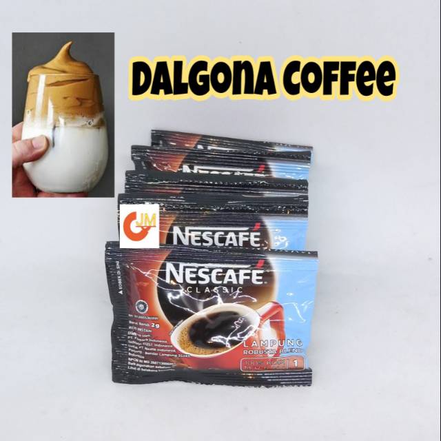 Jual TERMURAH NESCAFE CLASSIC 2 gram/ BAHAN DALGONA COFFEE/ TOPPING