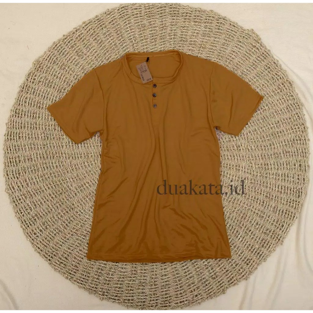 Kaos Polos Kancing Lengan Pendek Pria / Baju Polos Pria / Kaos Kancing Depan / Kaos Distro Pria