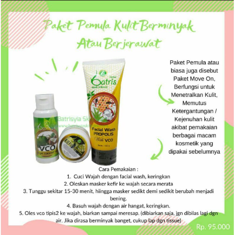 Paket pemula/move on kulit berminyak jerawat bruntus