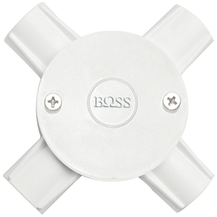 

t dus listrik boss 20mm putih/ t dus cabang 4 boss