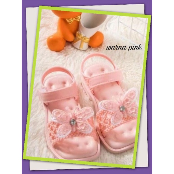 Sandal Jelly Anak Pita Brukat Import Higt Quality S2