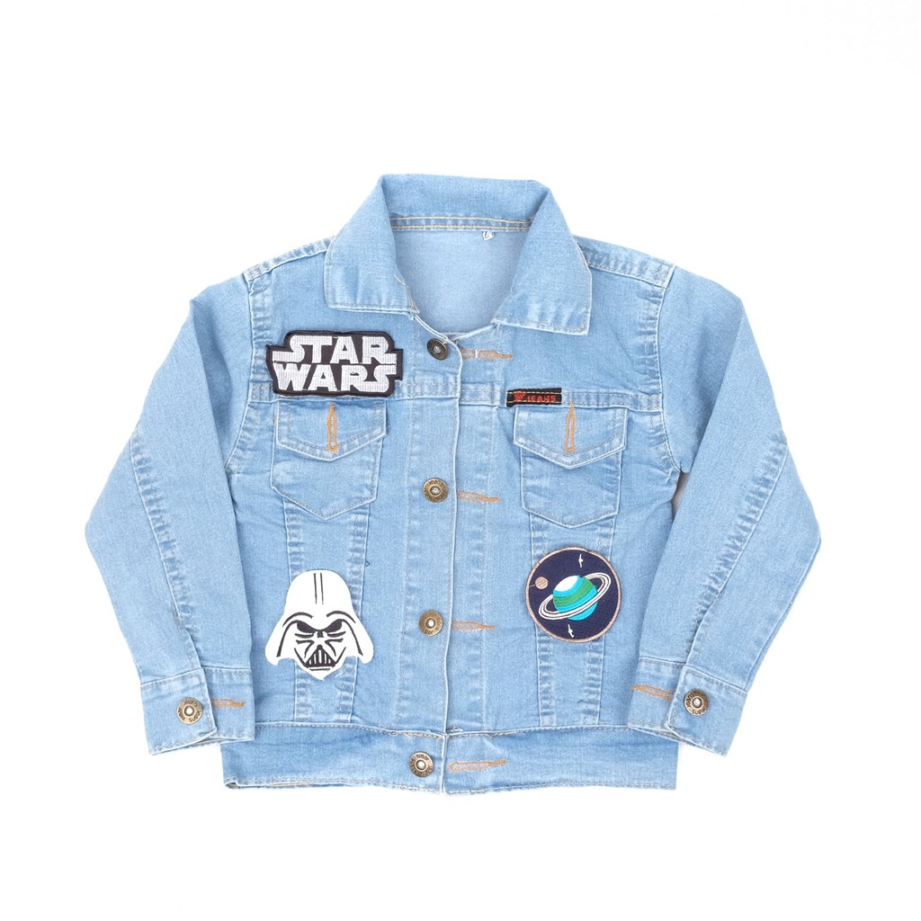 ORGINAL JAKET JEANS ANAK LAKI LAKI PEREMPUAN JAKET BAYI  STRWRS BLACK SERIES  1-12 THN REAL PICT