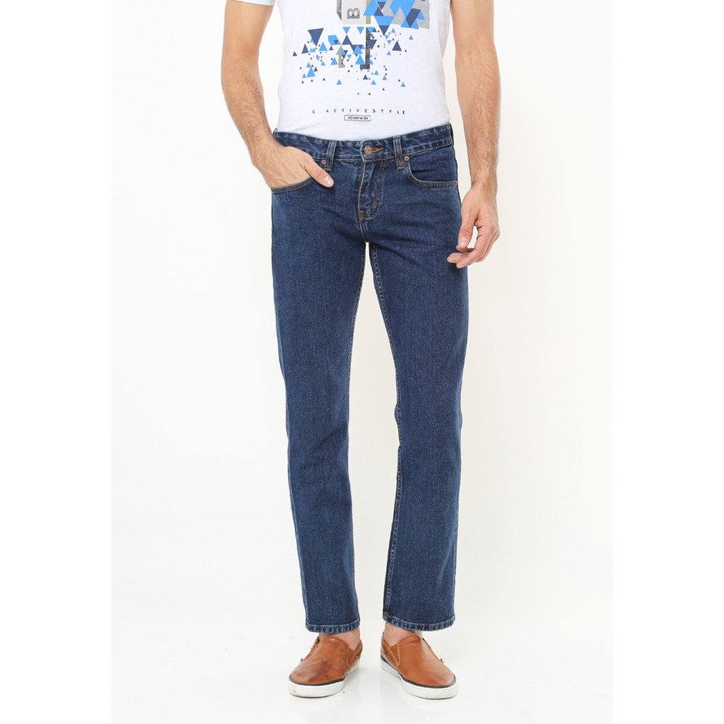 LGS Celana Panjang original Regular Fit - Premium Jeans - Basic Model - Double Back Pocket - Biru