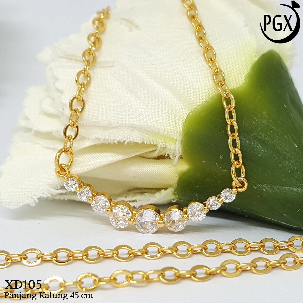 PGX Kalung Wanita Xuping Perhiasan Lapis Emas Aksesoris Fashion Premium - XD105