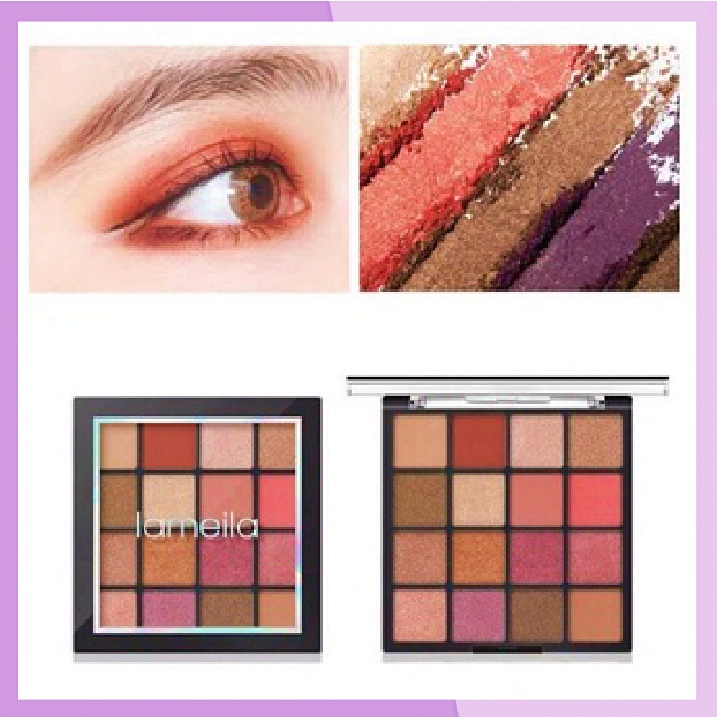 LAMEILA EYESHADOW 16 COLOR PIGEMENTED MATTE NUDE EYE SHADOW LA021