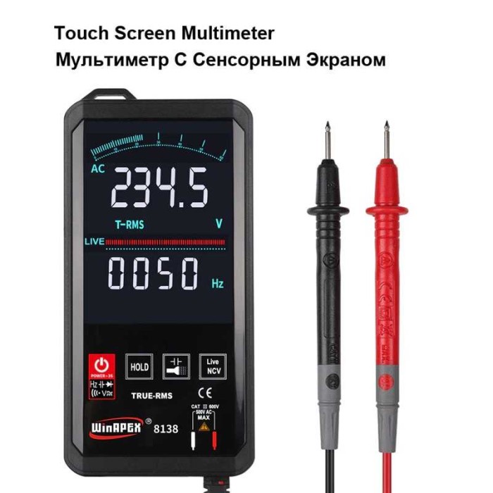 Pocket Size Digital Touchscreen AC/DC Voltage Tester - ET8138