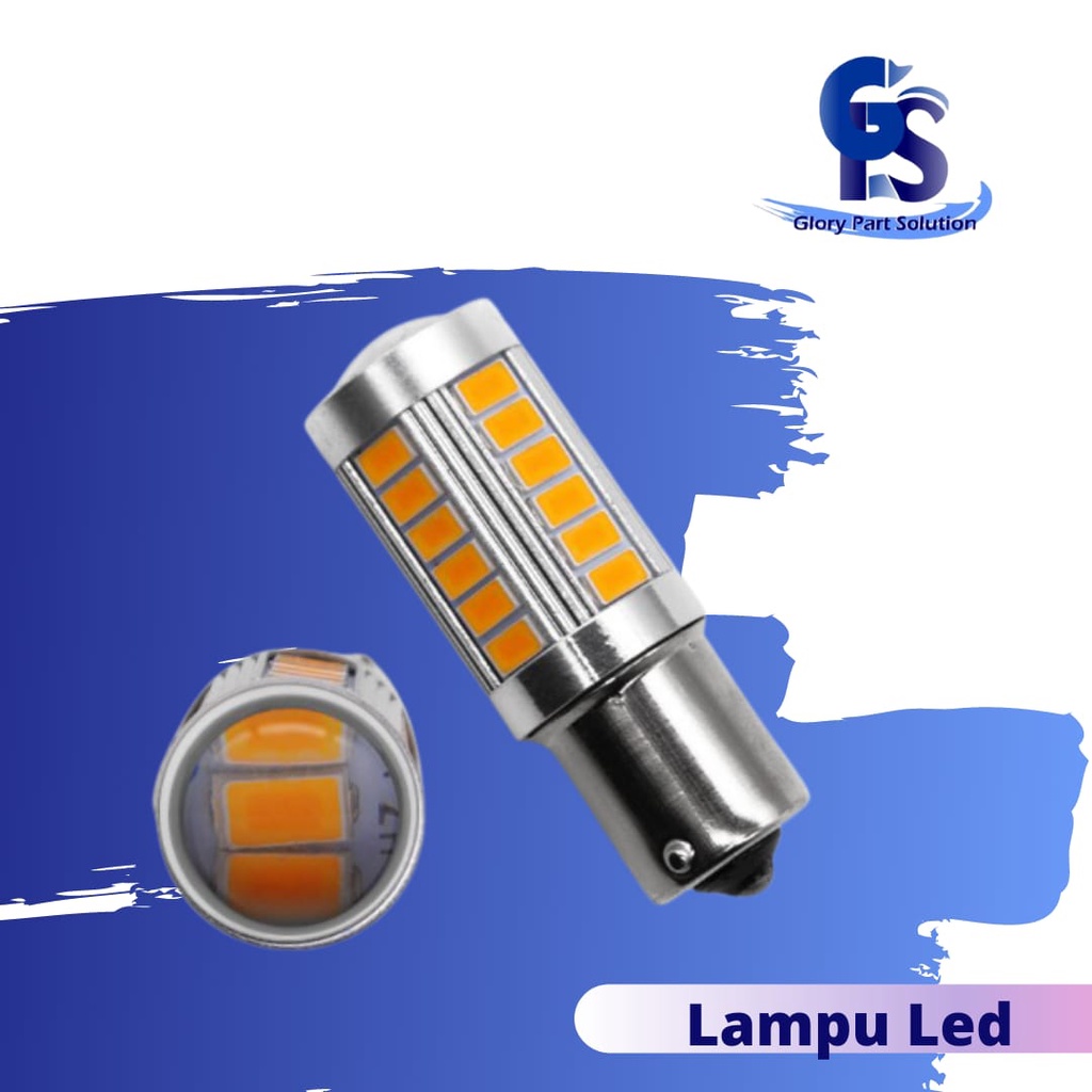 Lampu LED Bayonet Rem Sein Mundur 1157 33 MATA Lensa Mobil Motor
