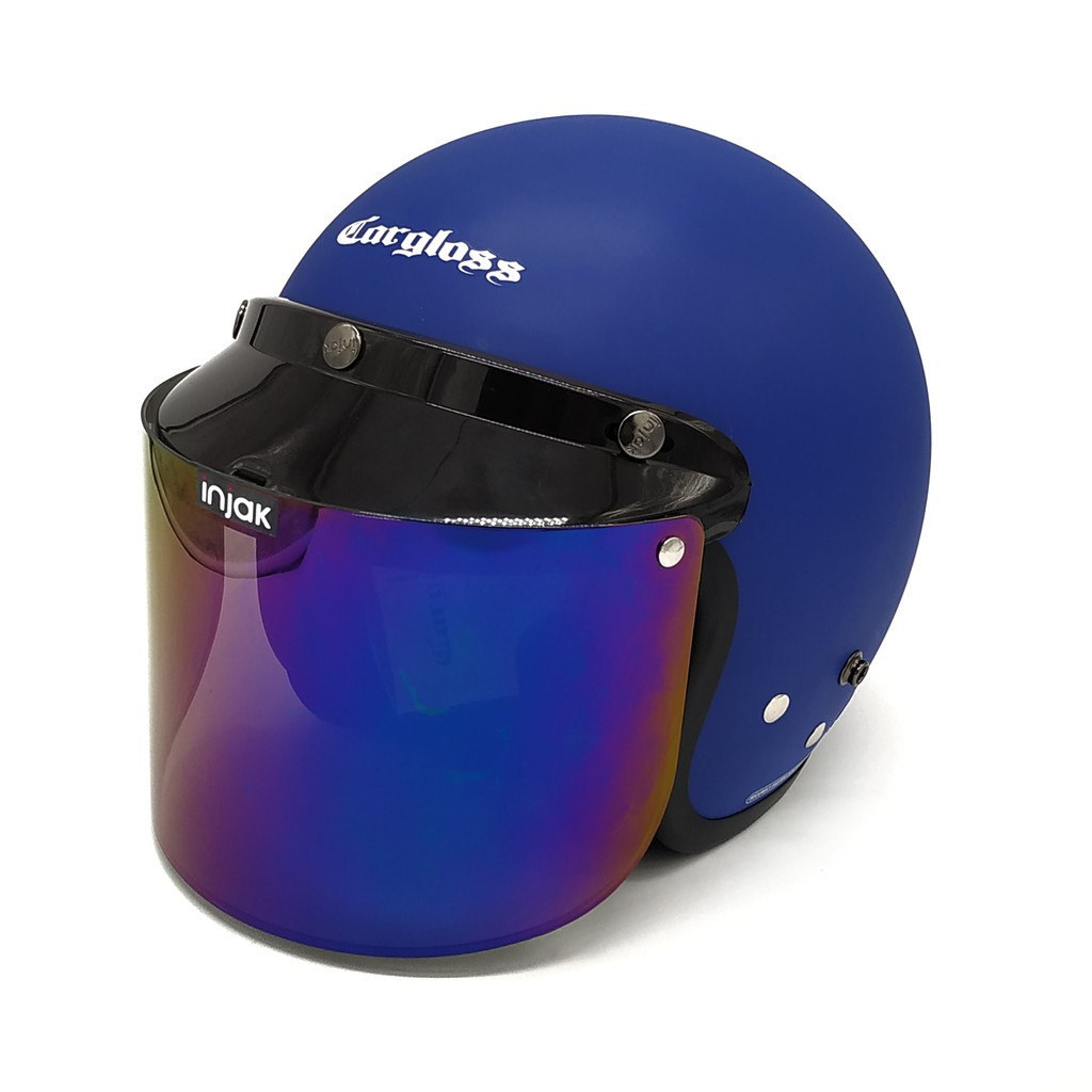 Helm Cargloss Retro + Injak Visor Rainbow (Retro/Klasik/Classic/Vespa/Bogo)