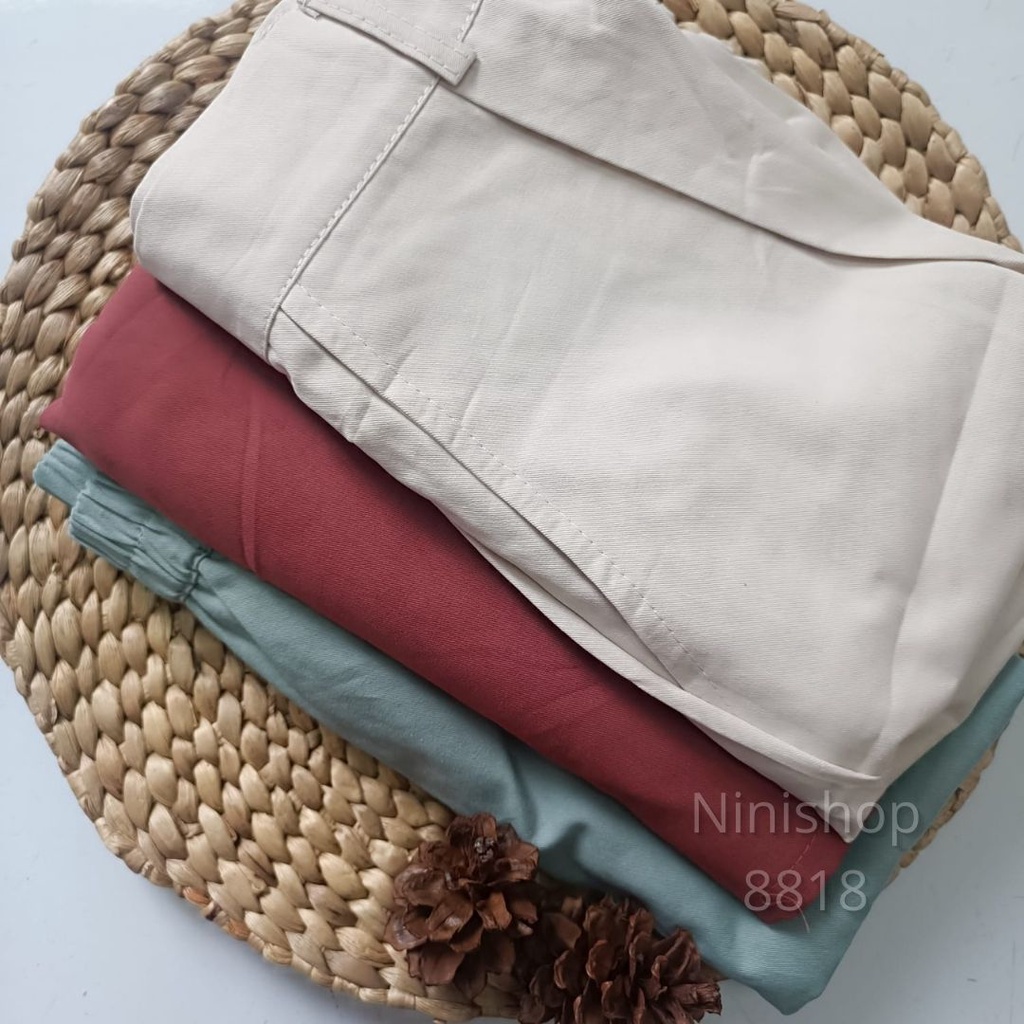 Celana Pendek Wanita Selutut Belt Korean Style/ Celana Pendek Cewek