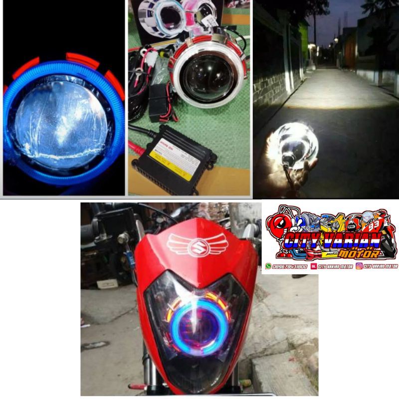 Projie hid 3.5 inchi double ae Projecter hid motor mobil