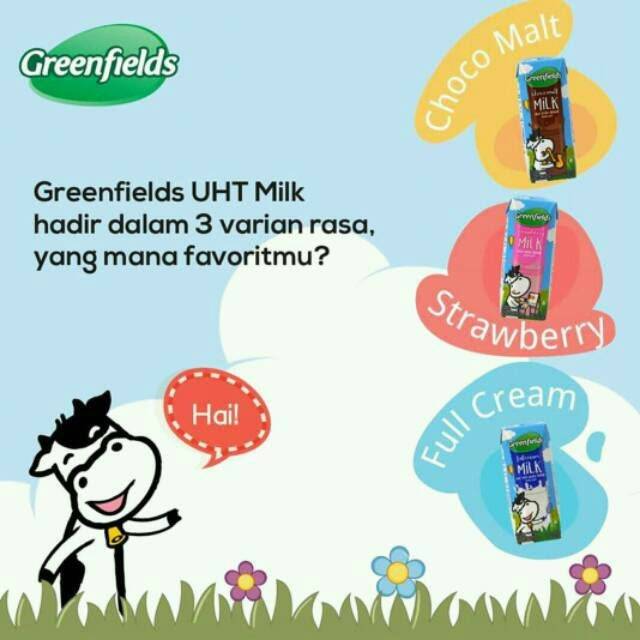 Susu UHT Greenfields 125ml Susu Anak Susu Vitamin Kalsium Nature