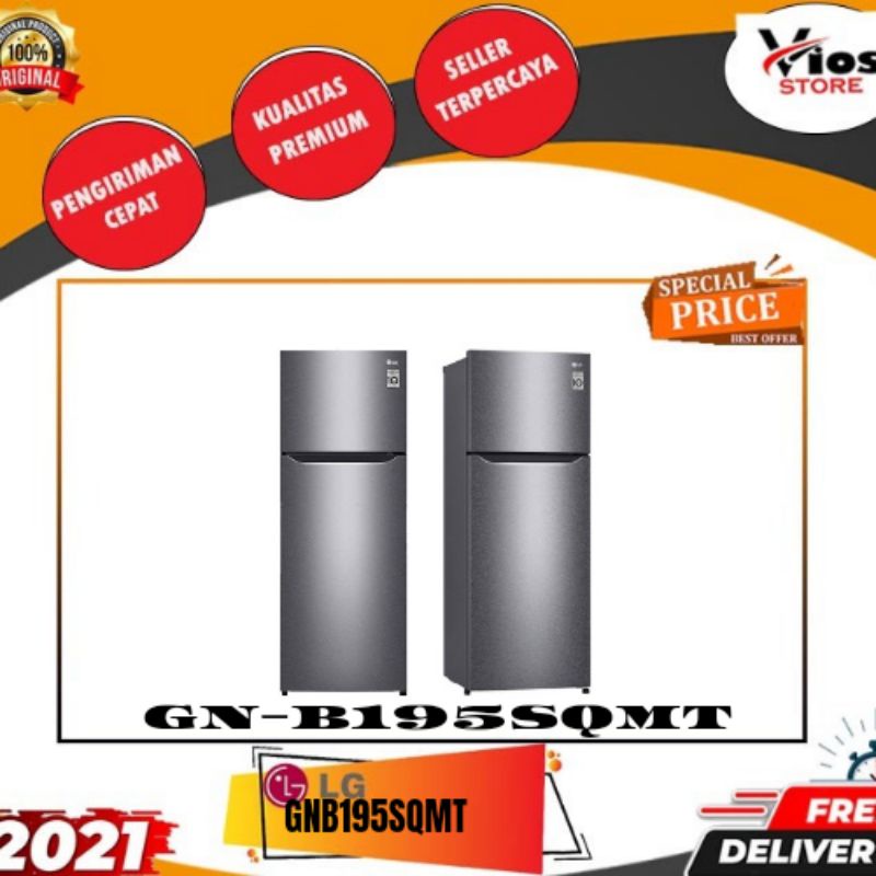 LG GN-B195SQMT KULKAS 2 PINTU INVERTER GNB195SQMT GNB195 195SQMT