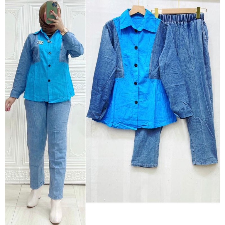 stelan jeans mix katun import