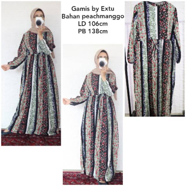 Azka clothing / dress wanita /gamis extu