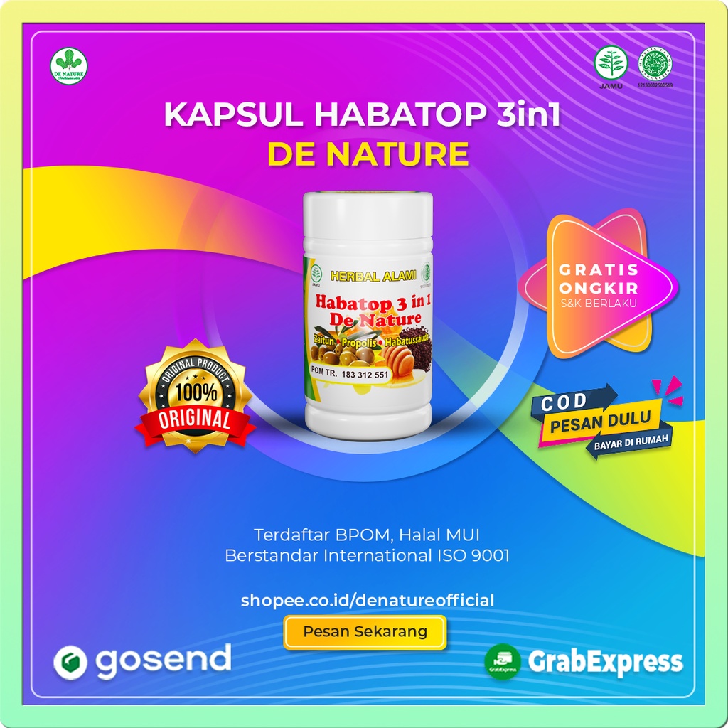 Kapsul Habatop 3in1 De Nature Garansi Asli 100%
