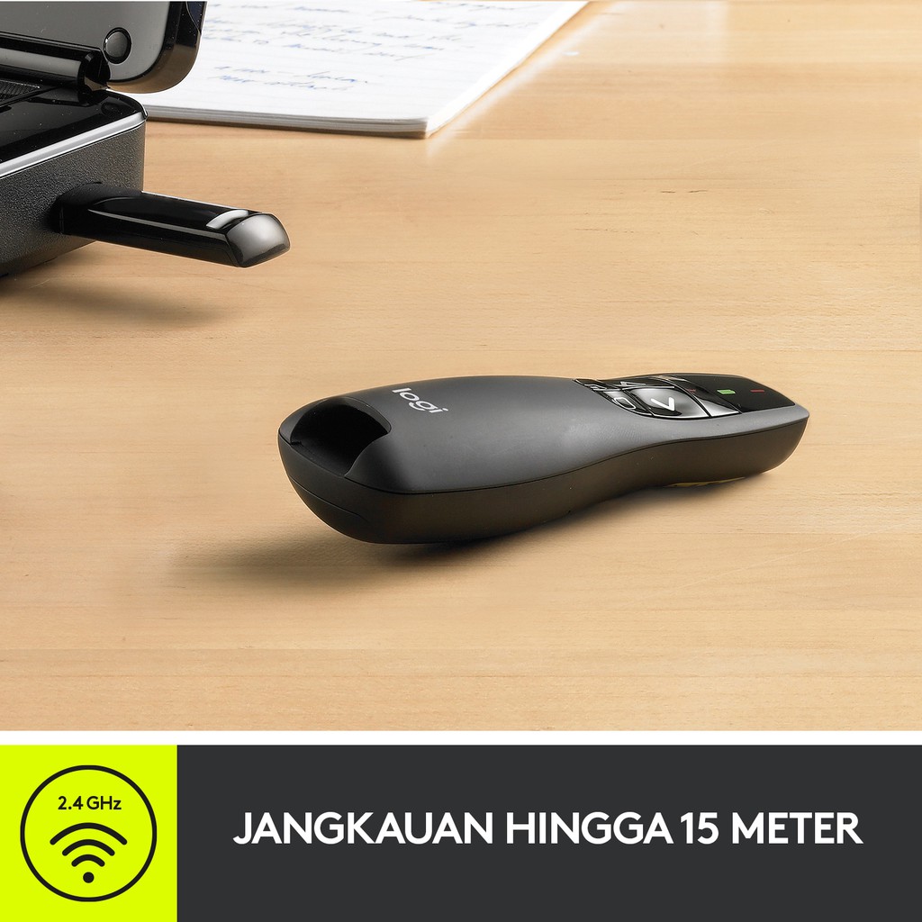 Pointer Logitech R400 Wireless Presenter Laser Presentasi