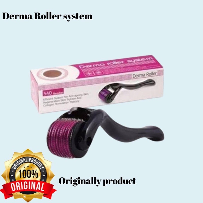 ORIGINAL DERMAROLER DERMA ROLLER Alat TERAPI KULIT KEPALA WAJAH PEMBUKA PORI PORI Best seller