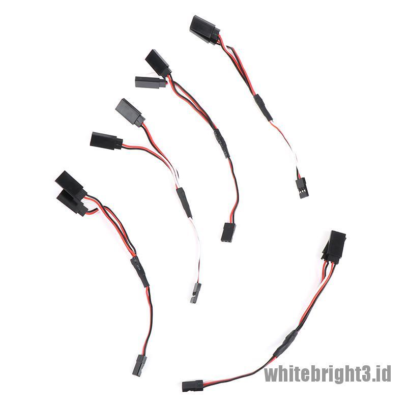 (white3) 5pcs Kabel Extension Servo Y 15cm Untuk JR RC