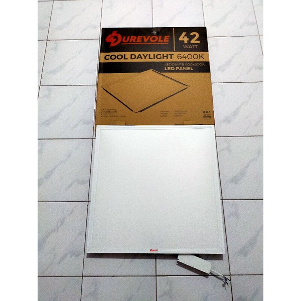 Stok Terbatas DUREVOLE 42W LED PANEL SQUARE 6400K COOL DAY