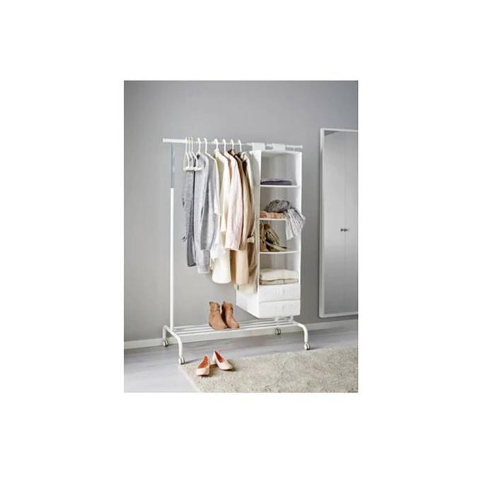 Ikea Rigga Rak Pakaian / Rak Baju Roda / Gantungan Baju / Rak Sepatu Lancar_Usaha_Jaya