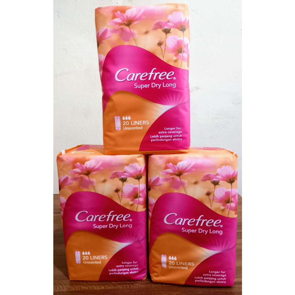 Carefree Super Dry Long Unscented 20 liners/Carefree Super Dry Long