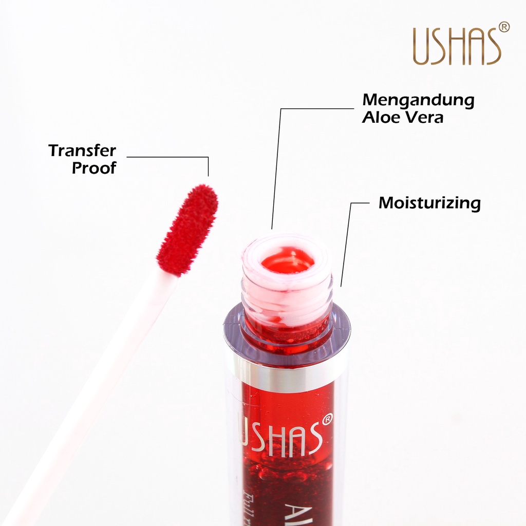 USHAS Liptint Aloe Vera 4 ML Pewarna Bibir BPOM