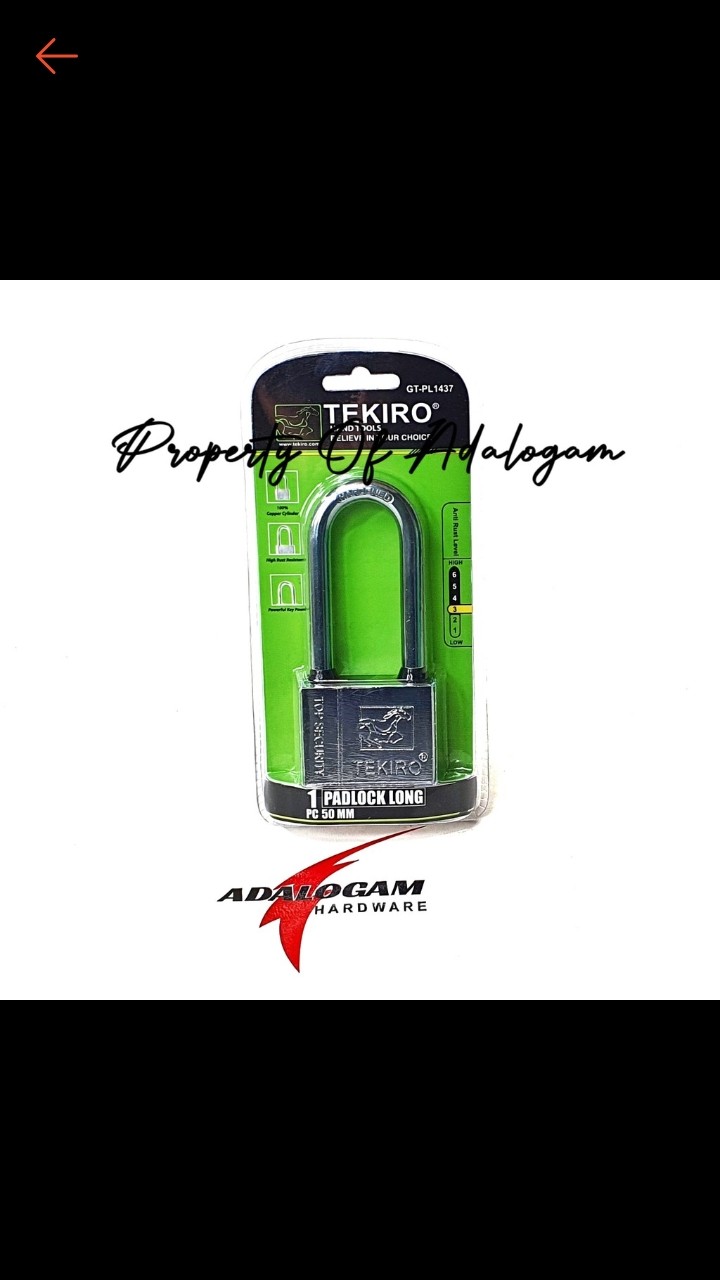 Tekiro Gembok Leher Panjang 50 Mm - Padlock Long 4 Keys