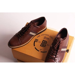 MONACO BROWN Flavio Boston  Sepatu  Pria Bahan Kulit  Asli  