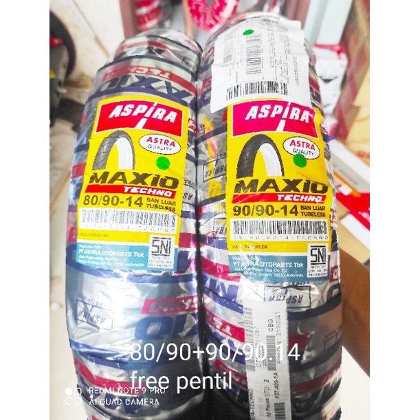 paket ban tubles aspira techno 80/90+90/90.14 free pentil