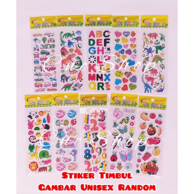 

Stiker Timbul 16x6 cm Lucu Gambar Unisex Random Murah