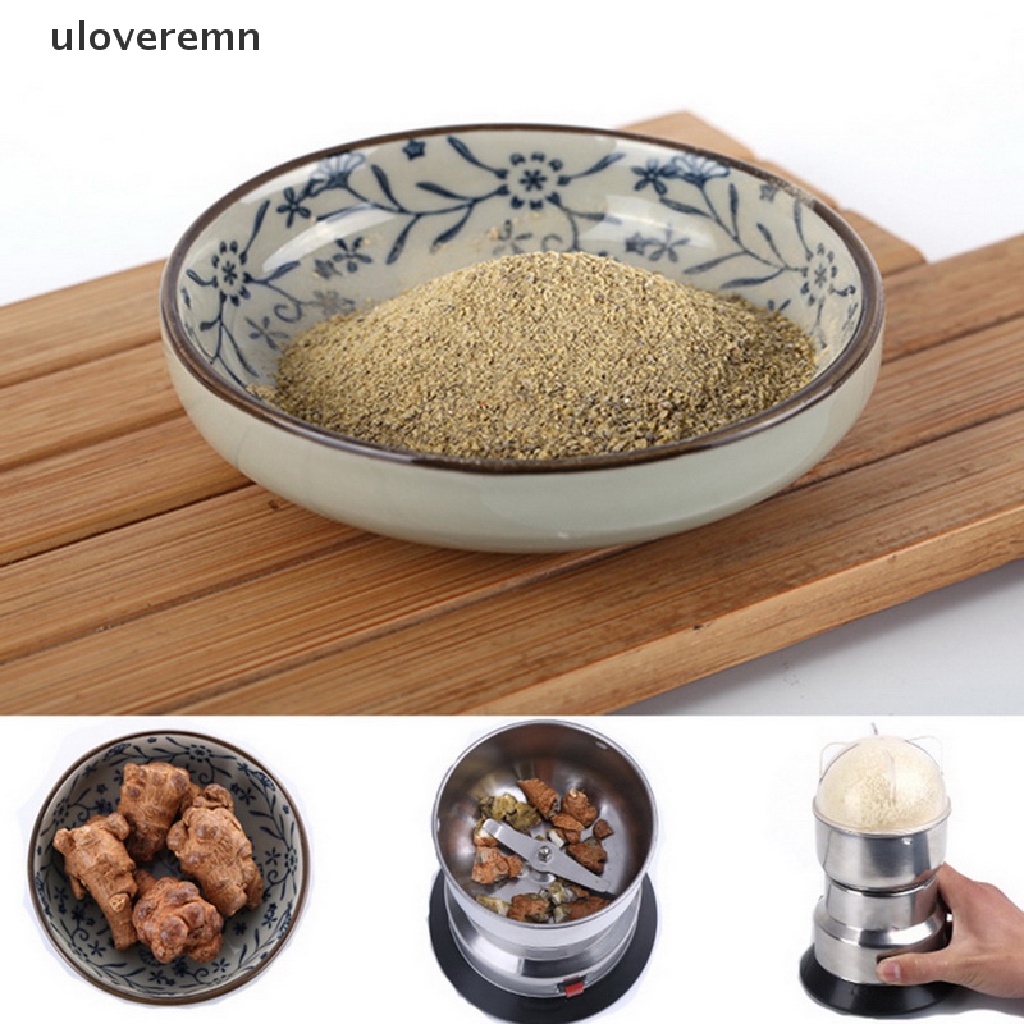 uloveremn Coffee Grinder Stainless Electric Herbs/Spices/Nuts/Grains/Coffee Bean Grinding ID