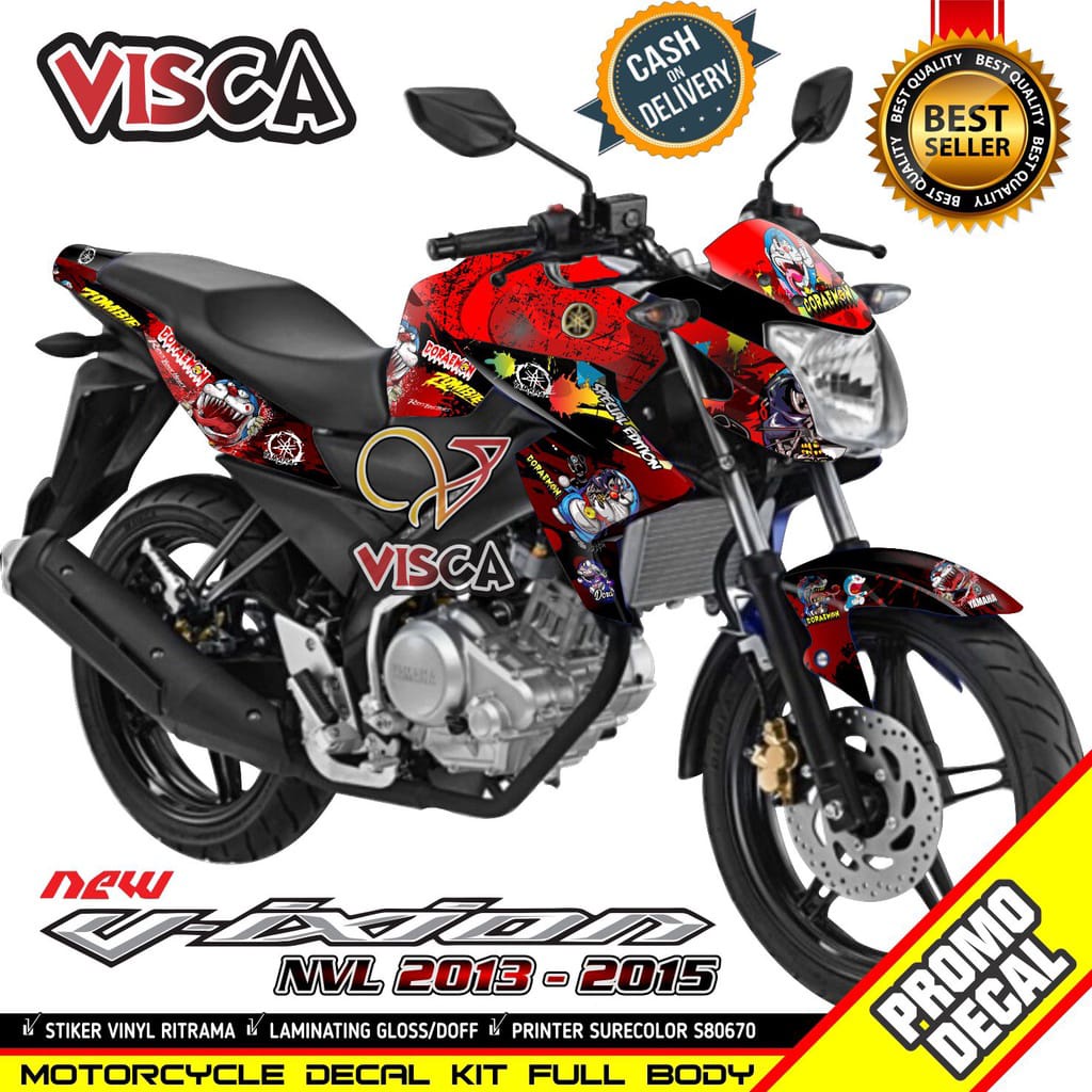 COD / BAYAR DITEMPAT Decal Stiker Vixion Nvl 2013 2015 Striping Motor Vixion NVL Stiker Motor Vixion