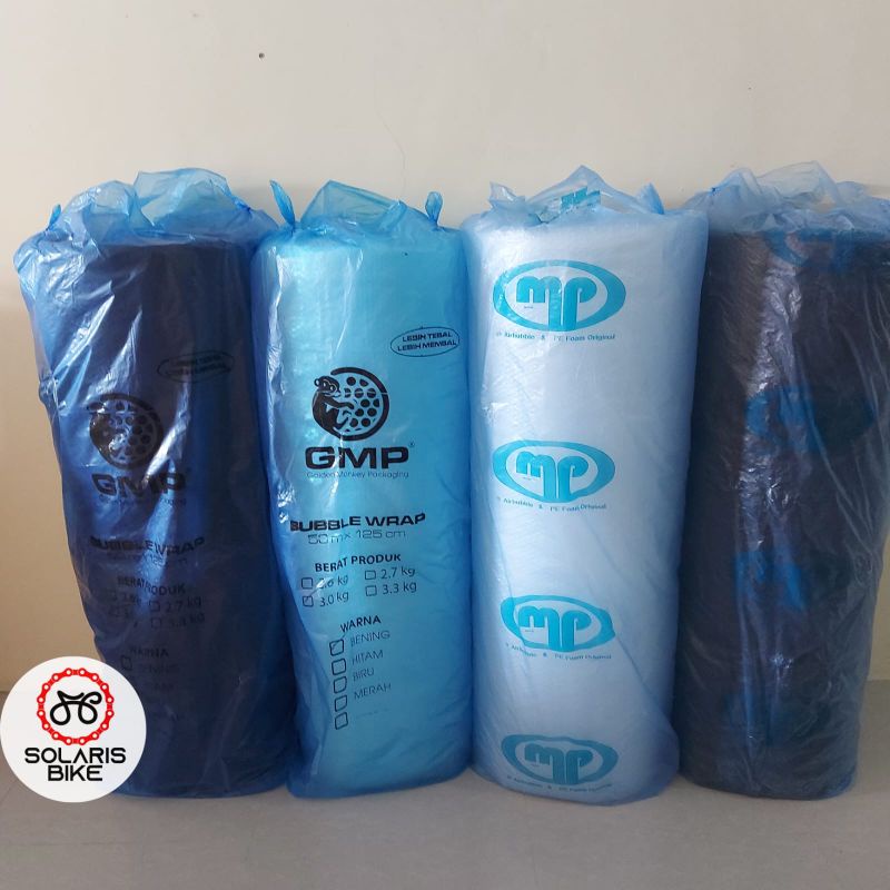 Bubble Wrap Rol GMP MP 50 M x 125 CM 3kg Buble Hitam Putih