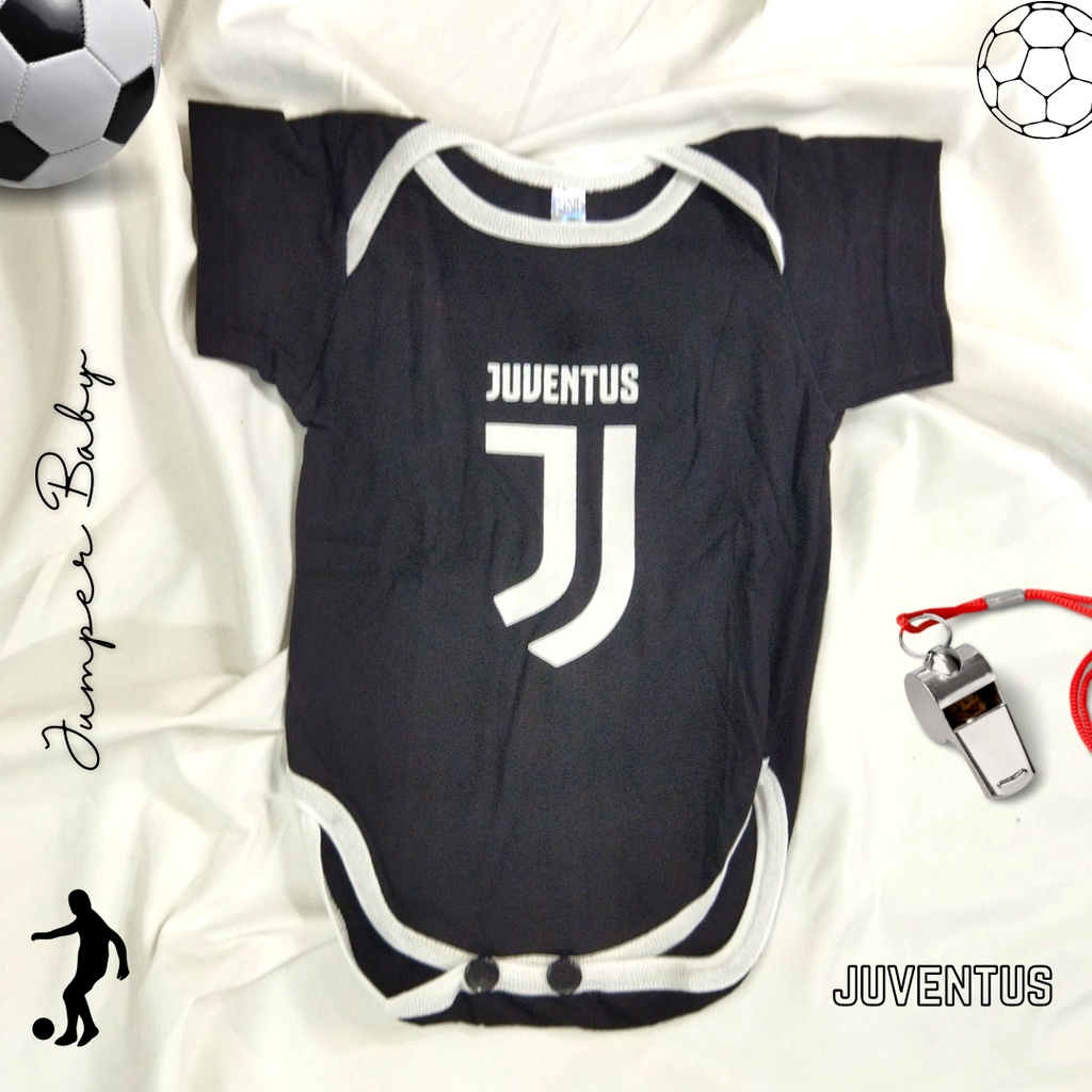 Baju bola JUVENTUS anak bayi newborn 0 6 bulan jumper jumpsuit anak baby Karakter JUVENTUS