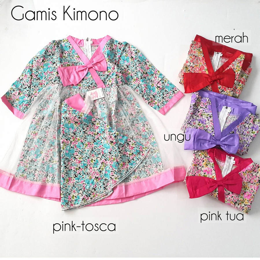 Baju Gamis Anak Perempuan Model Kimono 2-6 Tahun