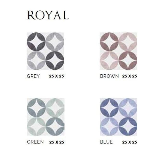 KERAMIK ASIA TILE 25x25 MATT KW-A REGAL RITZ RIVIERA ROCA ROMA ROYAL