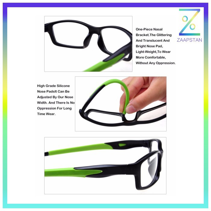 Aoron Frame Kacamata Titanium Style - 9837 - Black/Green