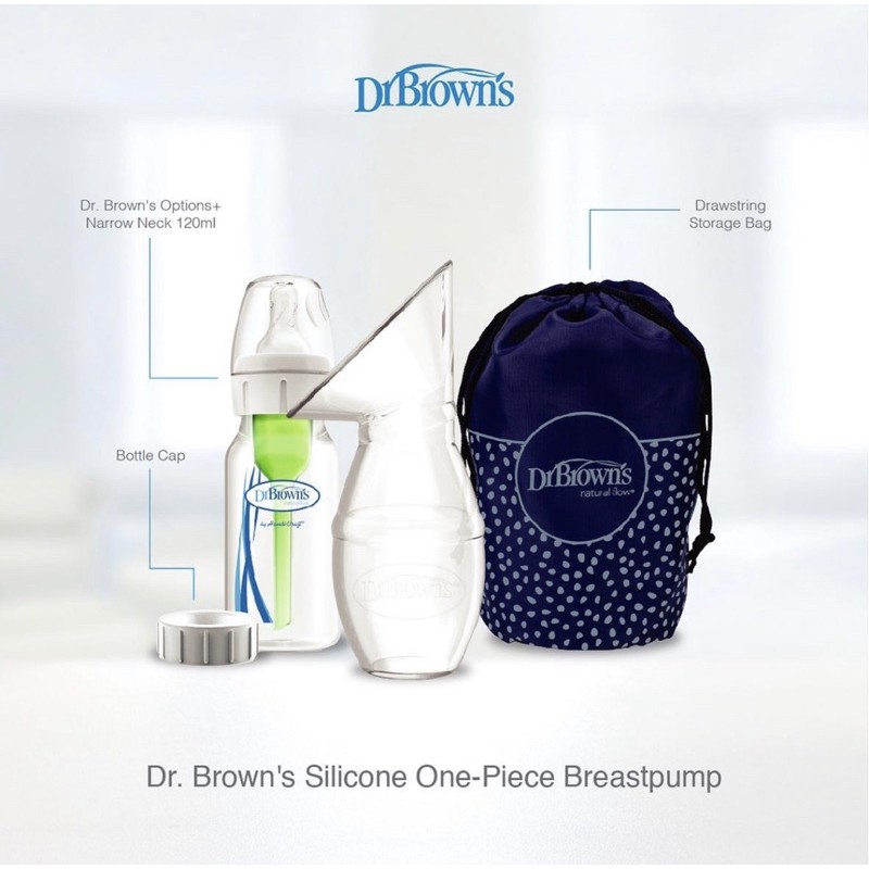 Dr.Brown’s silicone breast pump with option 120ml bottle