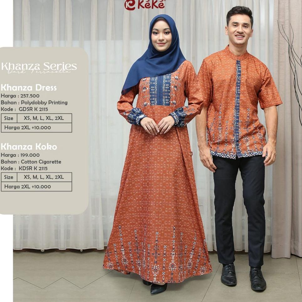 Paling Dicari.. BAJU SARIMBIT KELUARGA KEKE KHANZA SERIES TERBARU 2022 DASH TERRACOTTA