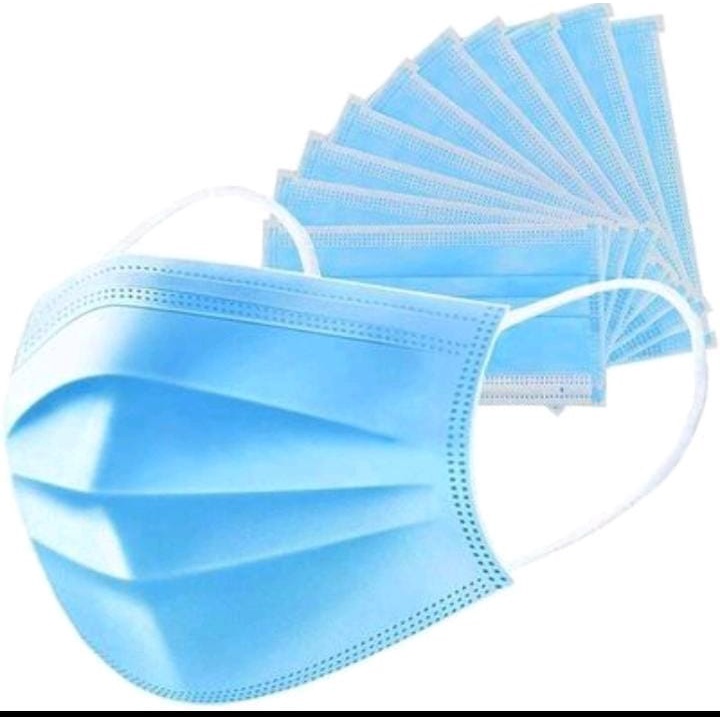 Masker Earlop 3ply Warna Biru disposable fasemask isi 50pcs