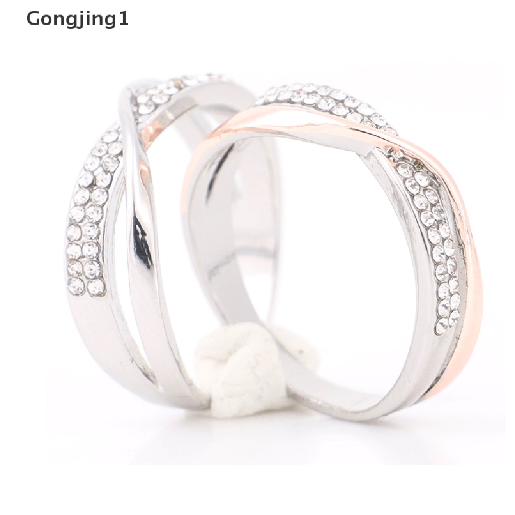 Gongjing1 Cincin Magnetik Hias Kristal Berlian Imitasi Untuk Menurunkan Berat Badan