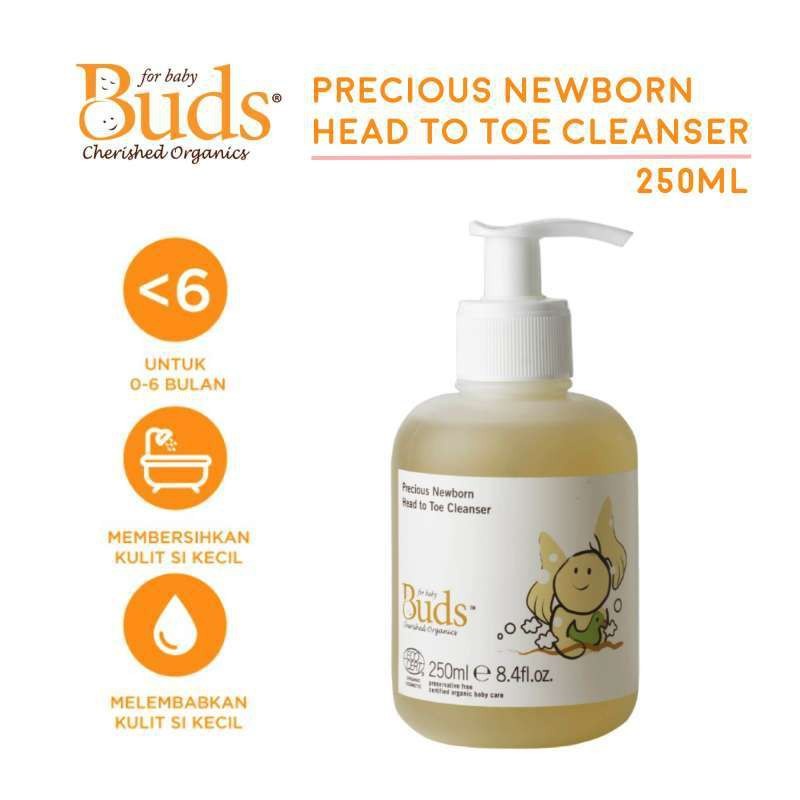 Buds Cherished Organics Precious Newborn Head To Toe Cleanser 250ml